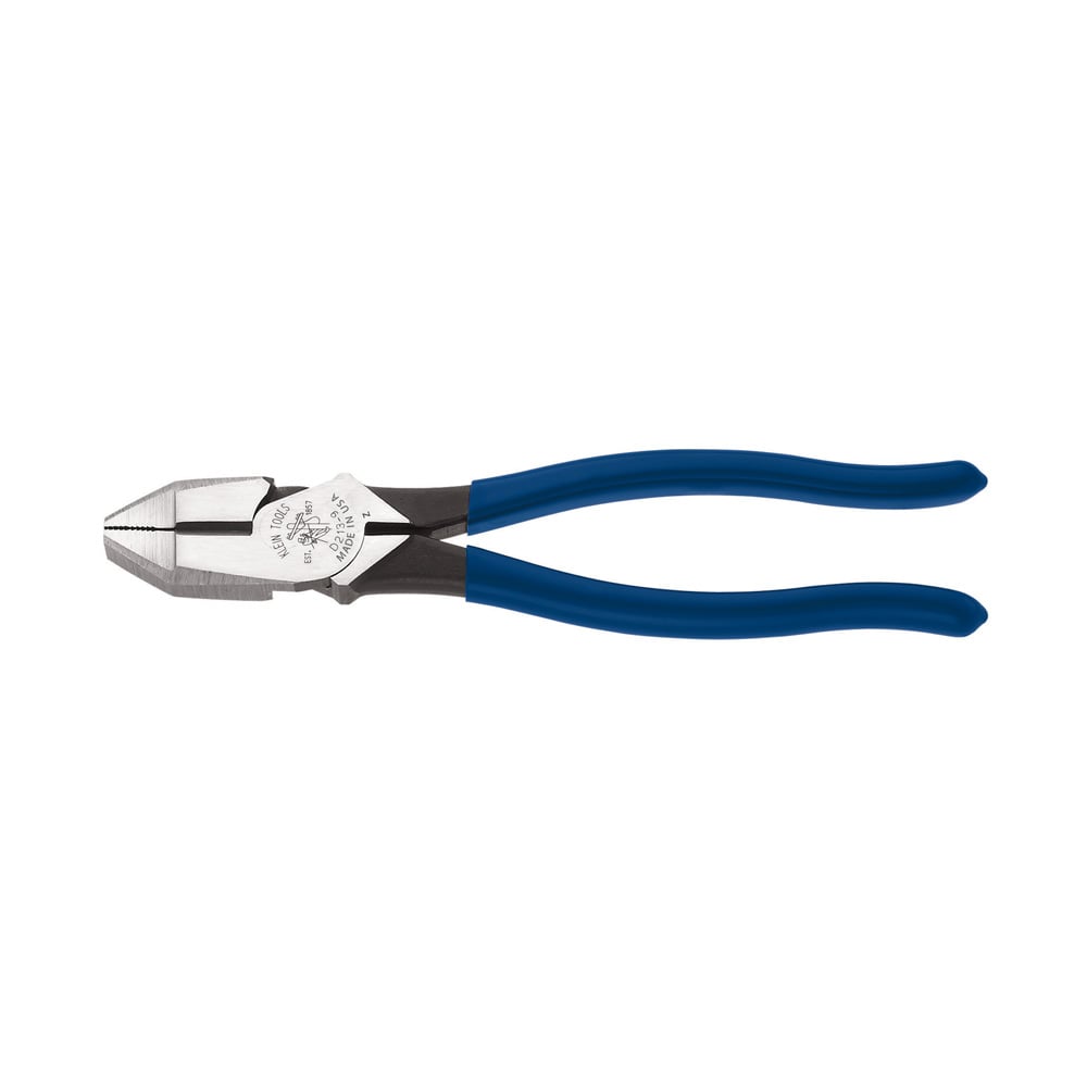 D213-9 Square Nose Linemans Plier, 1-19/32 in L x 1-1/4 in W x 5/8 in THK Jaw Tool Steel Jaw, Crosshatch Knurled Jaw Surface, 9-3/8 in OAL