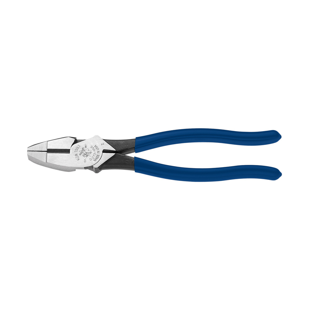 D213-9NE High Leverage New England Nose Side Cutting Plier, 1.594 in L x 1.25 in W X 0.625 in THK Steel Jaw, Crosshatch Knurled Jaw Surface, 9.33 in OAL