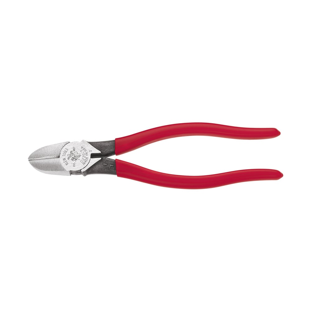 D220-7 Heavy Duty Hot-Riveted Tapered Nose Cutting Plier, 1 in L x 0.969 in W x 1 in THK Jaw Tool Steel Jaw Short Jaw, 7.688 in OAL
