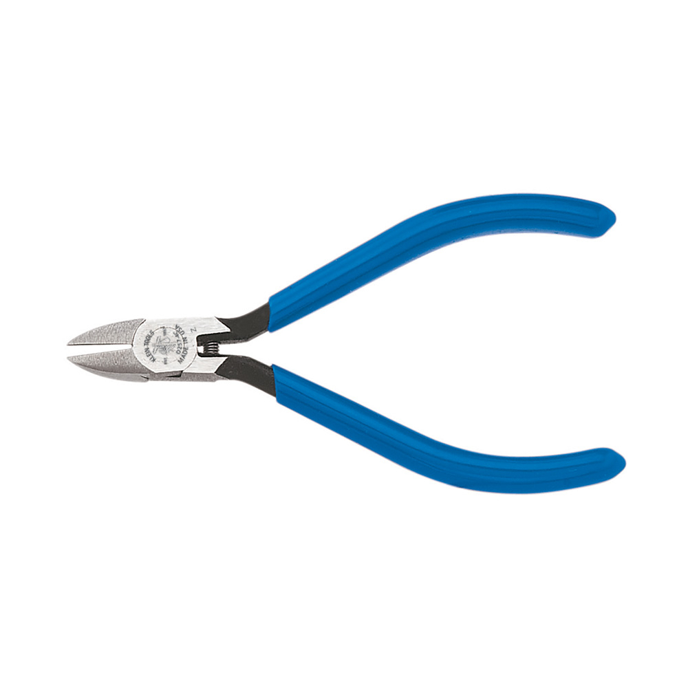 D257-4 Long Tapered Nose Electronics Hot-Riveted Midget Cutting Plier, 0.5 in L x 0.438 in W x 0.5 in THK Tool Steel Short Jaw, 4-1/4 in OAL, Semi-Flush Cut