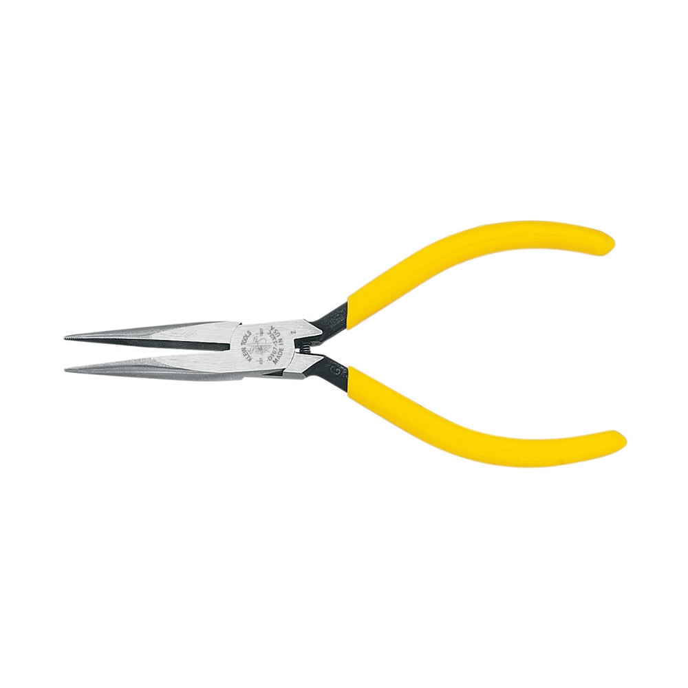 D307-51/2C Slim Long Nose Plier, Knurled Steel Jaw, 1.688 in L x 1/2 in W Jaw, 5-5/8 in OAL, 1/32 in W Tip