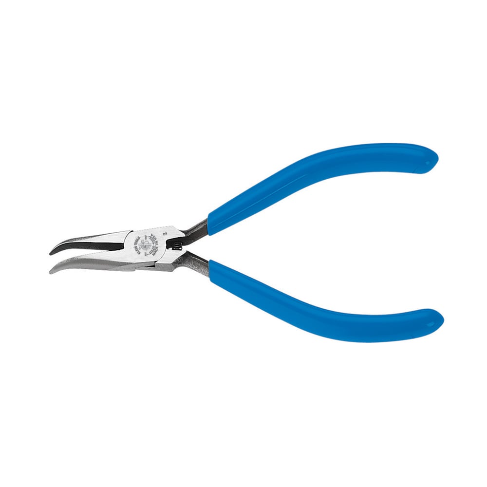 D320-41/2C Electronic Midget Chain Nose Plier, Curved Alloy Steel Jaw, 1 in L x 0.406 in W Jaw, 4-3/4 in OAL, 1/16 in W Tip