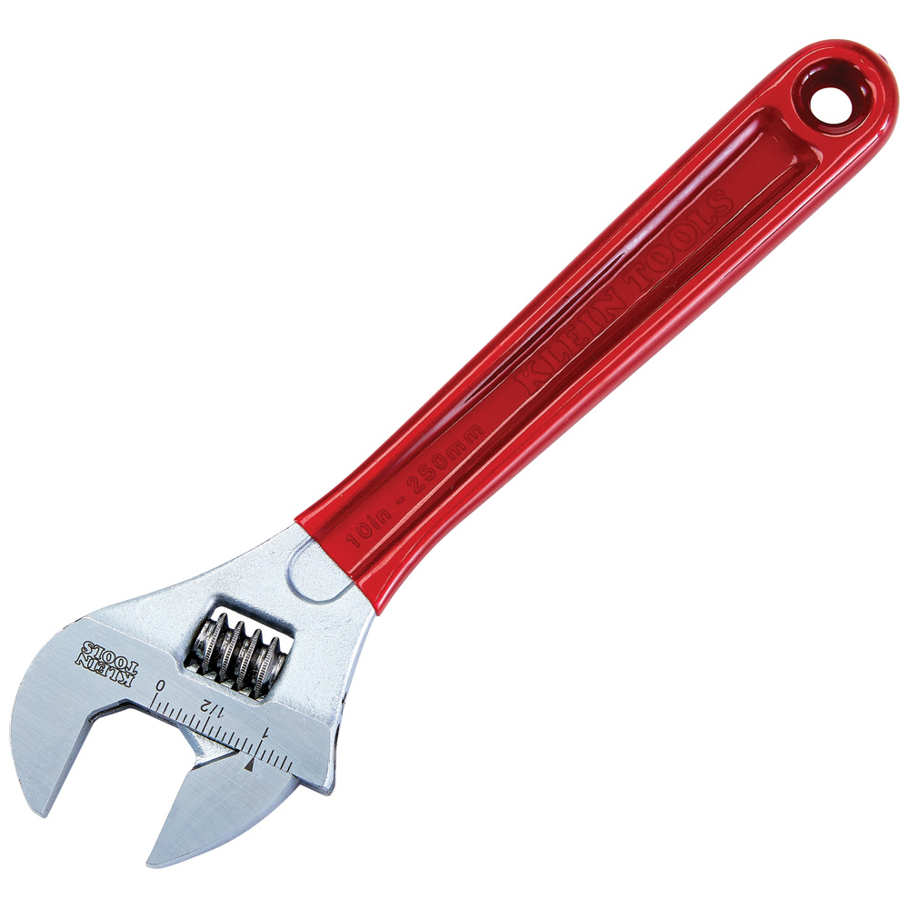 D507-10 Extra Capacity Non-Insulated Adjustable Wrench, 1-5/16 in, Polished Chrome, 10-1/4 in OAL, Forged Alloy Steel Body, Forged Alloy Steel