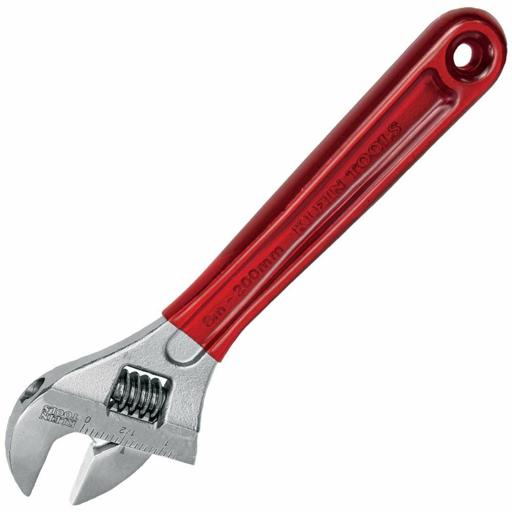 D507-8 Extra Capacity Non-Insulated Adjustable Wrench, 1-1/8 in, Polished Chrome, 8-1/4 in OAL, Forged Alloy Steel Body, Forged Alloy Steel