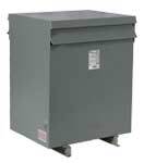 DM093JJC Non-Efficient Standard Drive Isolation Transformer, 460 Delta V AC Primary, 460Y VAC Secondary, 93 kVA Power Rating, 60 Hz, 3 Phase