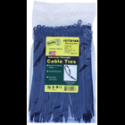 Mounting Hole Cable Ties, 0.177 in. width, 14.5 in. length, 0.053 in. thickness, 4 in. bundle diameter, Nylon material, UV Black, 50 lb. tensile strength, #10 screw size