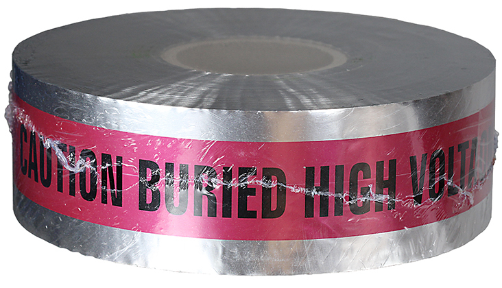 DU09 Detectable Tape, Red, 1000 ft L x 3 in W x 4.5 mil THK