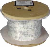 DWP3001 Pull Line Measuring Tape, 1800 lb Tensile Strength, 3000 ft L x 5/8 in W, Polyester
