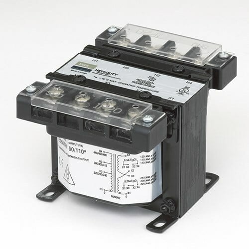 E050TH International Encapsulated Control Transformer, 240/415/480 V AC Primary, 120/240 VAC Secondary, 0.05 kVA Power Rating, 50/60 Hz, 1 Phase
