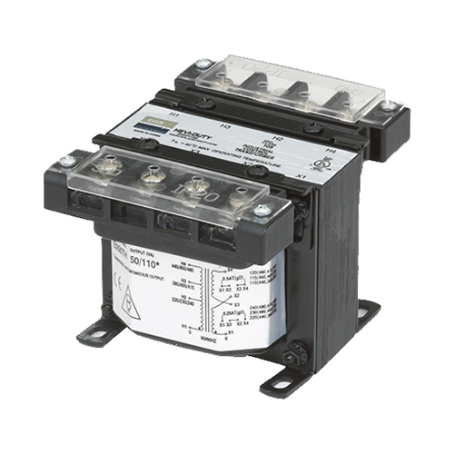 E100TH International Encapsulated Control Transformer, 240/415/480 V AC Primary, 120/240 VAC Secondary, 0.1 kVA Power Rating, 50/60 Hz, 1 Phase