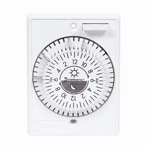 E1020 E1000 Heavy Duty Mechanical Timer Switch With Permanent Tripper, 1/2 to 22-1/2 hr Setting, 125 V AC, 1 hp, 1NO 1 Form A SPST Contact, 1 Poles