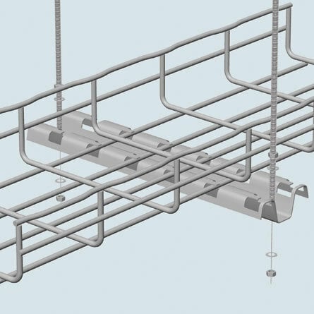 FASP200PG FAS P FAS Profile Attachment, 8 in L x 1.04 in H, For Use With 4 in W Wire Mesh Cable Tray, Carbon Steel