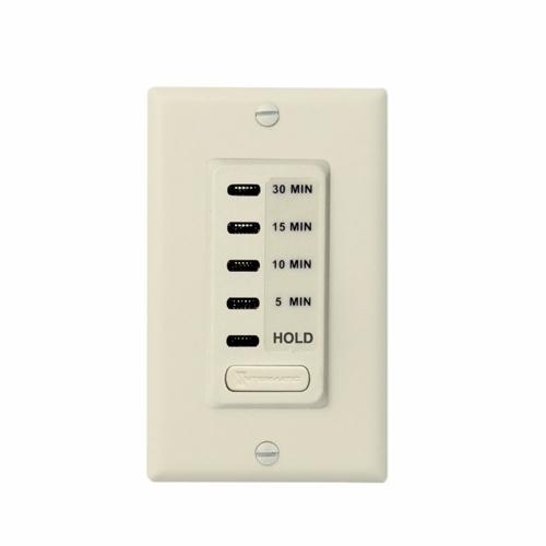 EI200 Auto Shut-Off In-Wall Electronic Countdown Timer, 5/10/15/30 min Setting, 120 V AC, 1/2 hp, 1NO 1 Form A SPST Contact, 1 Poles