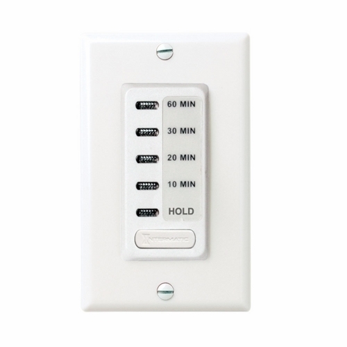 EI210 EI200 Auto Shut-Off In-Wall Electronic Countdown Timer, 10/20/30/60 min Setting, 120 V AC, 1/2 hp, 1NO 1 Form A SPST Contact, 1 Poles