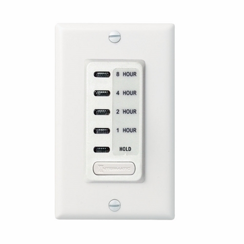 EI220W EI200 Auto Shut-Off In-Wall Electronic Countdown Timer, 1/2/4/8 hr Setting, 120 V AC, 1/2 hp, 1NO 1 Form A SPST Contact, 1 Poles