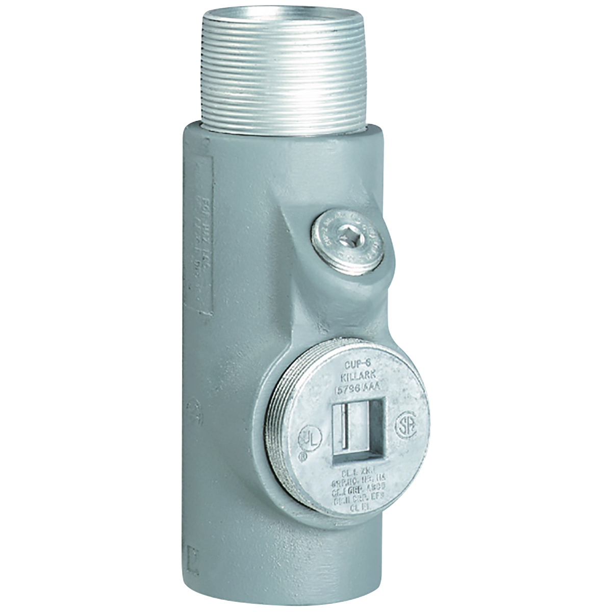 ENY-2-T Conduit Sealing Fitting With Nipple, 3/4 in, Aluminum, Electro-Static Powder Coated