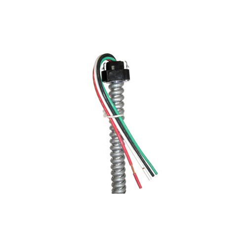 6ft Fixture Whip, Stranded, 18 AWG, 4 Conductors, 120V, THHN Insulation, Black, Red, White, and Green