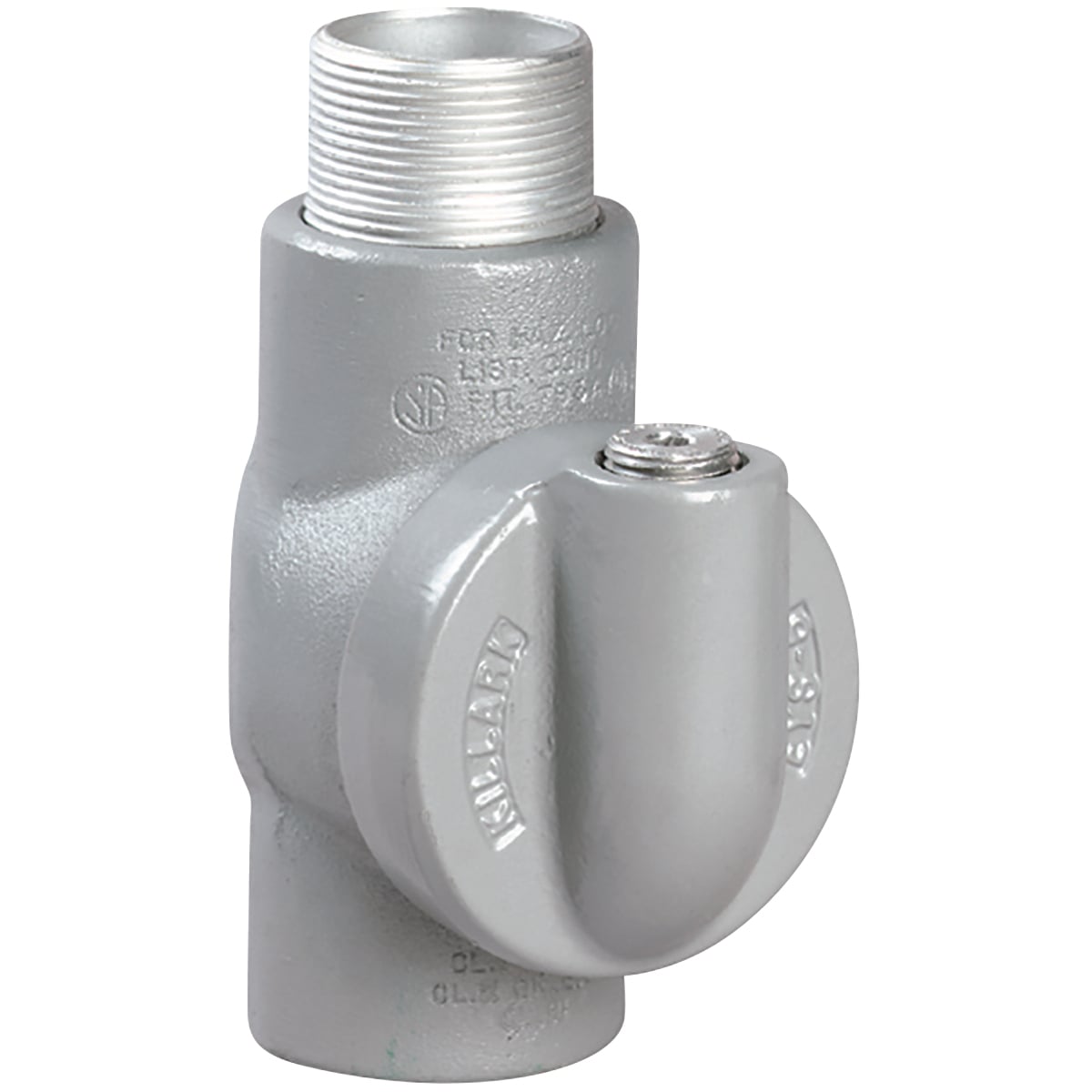 EYS-7TM EYS Male to Female Seal Fitting With Nipple, 2-1/2 in, For Use With Vertical/Horizontal Conduit, DURALOY Iron, Tri-Coated
