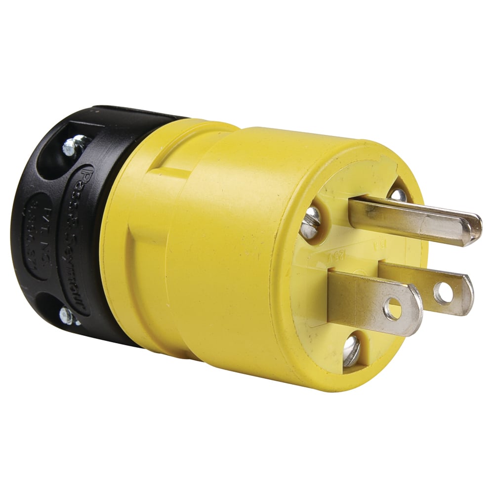 1447 15 Amp, 125V Rubber Dust-Tight Plug, Yellow