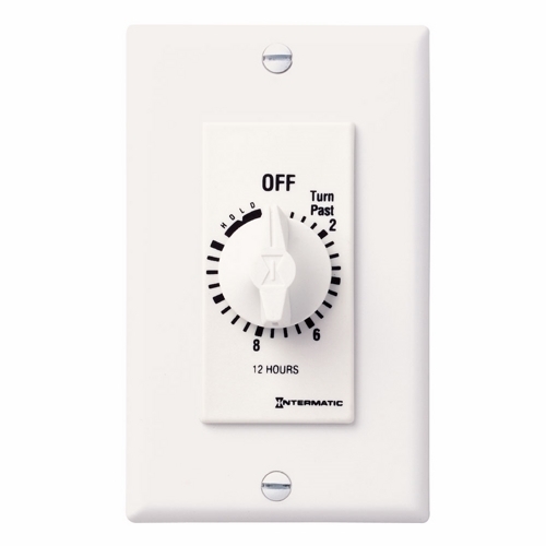FD12HHW FD Series Auto Off Decorator Mechanical Spring Wound Timer, 12 hr Setting, 125/257 V AC, 1 hp, 2 hp, 1NO 1 Form A SPST Contact, 1 Poles