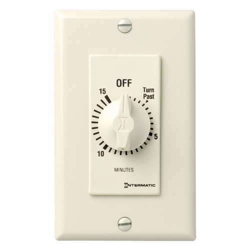 FD15MAC FD Series Auto Off Decorator Mechanical Spring Wound Timer, 15 min Setting, 125/257 V AC, 1 hp, 2 hp, 1NO 1 Form A SPST Contact, 1 Poles