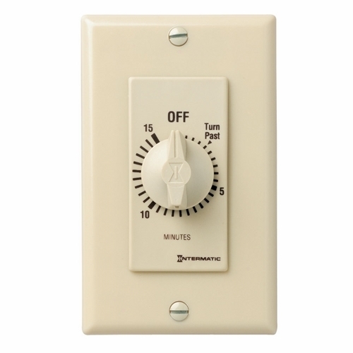 FD15MC FD Series Auto Off Decorator Mechanical Spring Wound Timer, 15 min Setting, 125/257 V AC, 1 hp, 2 hp, 1NO 1 Form A SPST Contact, 1 Poles