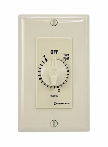 FD34H Auto Off Decorator Mechanical Spring Wound Timer, 4 hr Setting, 125/257 V AC, 1 hp, 2 hp, 1CO 1 Form C SPDT Contact, 1 Pole