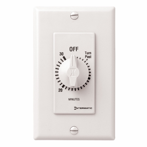 FD430MW FD Series Auto Off Decorator Mechanical Spring Wound Timer, 30 min Setting, 125/257 V AC, 1 hp, 2 hp, 2NO 2 Form A DPST Contact, 2 Poles