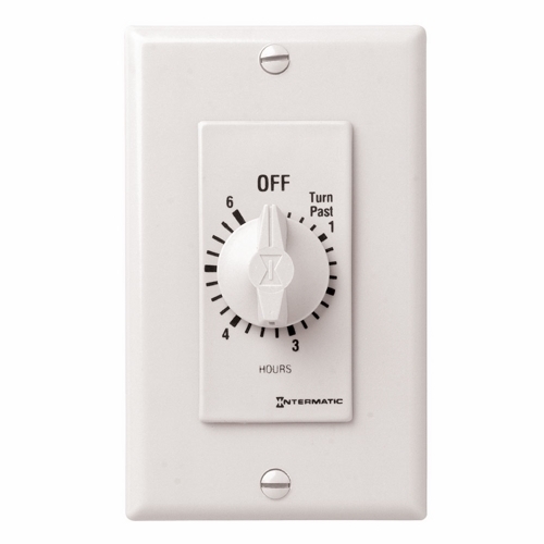 FD46HW FD Series Auto Off Decorator Mechanical Spring Wound Timer, 6 hr Setting, 125/257 V AC, 1 hp, 2 hp, 2NO 2 Form A DPST Contact, 2 Poles