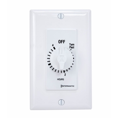 FD4HW FD Series Auto Off Decorator Mechanical Spring Wound Timer, 4 hr Setting, 125/257 V AC, 1 hp, 2 hp, 1NO 1 Form A SPST Contact, 1 Poles