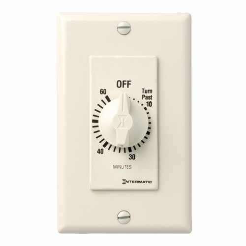 FD60MAC FD Series Auto Off Decorator Mechanical Spring Wound Timer, 60 min Setting, 125/257 V AC, 1 hp, 2 hp, 1NO 1 Form A SPST Contact, 1 Poles
