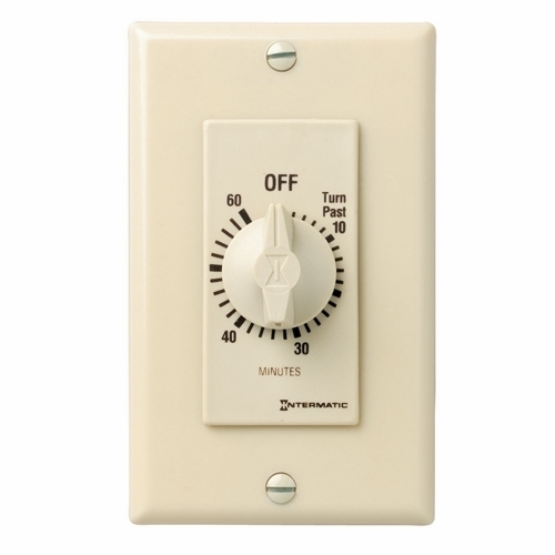 FD60MC FD Series Auto Off Decorator Mechanical Spring Wound Timer, 60 min Setting, 125/257 V AC, 1 hp, 2 hp, 1NO 1 Form A SPST Contact, 1 Poles