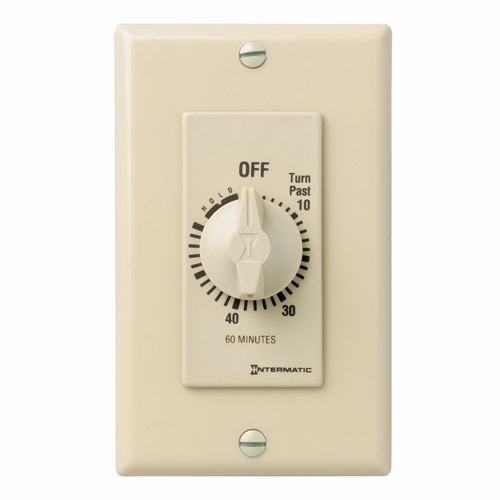 FD60MH Auto Off Decorator Mechanical Spring Wound Timer, 60 min Setting, 125/257 V AC, 1 hp, 2 hp, 1NO 1 Form A SPST Contact, 1 Pole