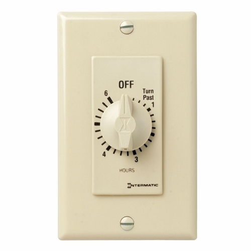 FD6H FD Series Auto Off Decorator Mechanical Spring Wound Timer, 6 hr Setting, 125/257 V AC, 1 hp, 2 hp, 1NO 1 Form A SPST Contact, 1 Poles