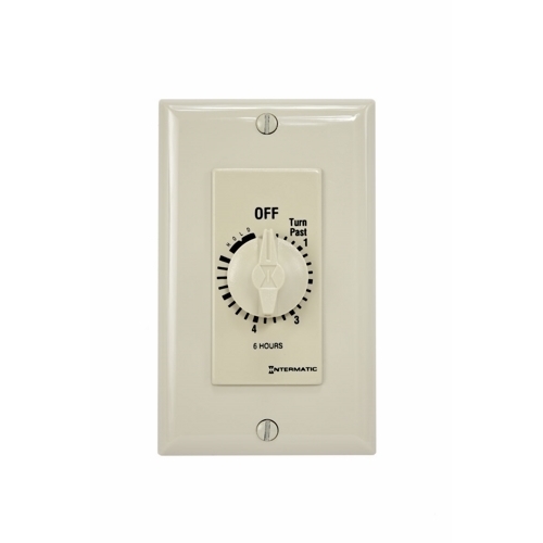 FD6HH Auto Off Decorator Mechanical Spring Wound Timer, 6 hr Setting, 125/257 V AC, 1 hp, 2 hp, 1NO 1 Form A SPST Contact, 1 Pole