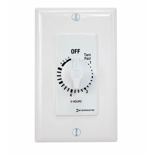 FD6HHW FD Series Auto Off Decorator Mechanical Spring Wound Timer, 6 hr Setting, 125/257 V AC, 1 hp, 2 hp, 1NO 1 Form A SPST Contact, 1 Poles