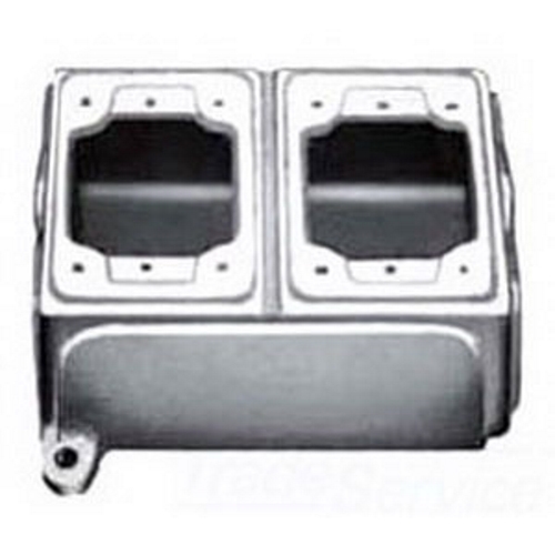 FDB-2L-A Unilets Type FDB Deep Thick Wall Device Box With Internal Ground Screw, Aluminum, 65 cu-in Capacity, 2 Gangs, 5.88 in H x 6.94 in W x 2.69 in D
