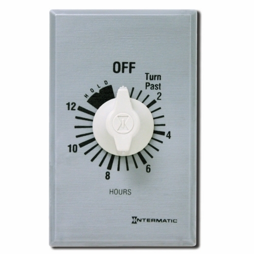 FF12HHC FF Series Auto Off Commercial Mechanical Spring Wound Timer, 12 hr Setting, 125/257 V AC, 1 hp, 2 hp, 1NO 1 Form A SPST Contact, 1 Poles