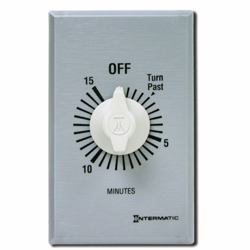 FF15MC FF Series Auto Off Commercial Mechanical Spring Wound Timer, 15 min Setting, 125/257 V AC, 1 hp, 2 hp, 1NO 1 Form A SPST Contact, 1 Poles