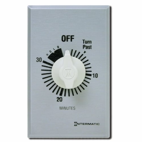 FF30MH FF Series Auto Off Commercial Mechanical Spring Wound Timer, 30 min Setting, 125/257 V AC, 1 hp, 2 hp, 1NO 1 Form A SPST Contact, 1 Poles