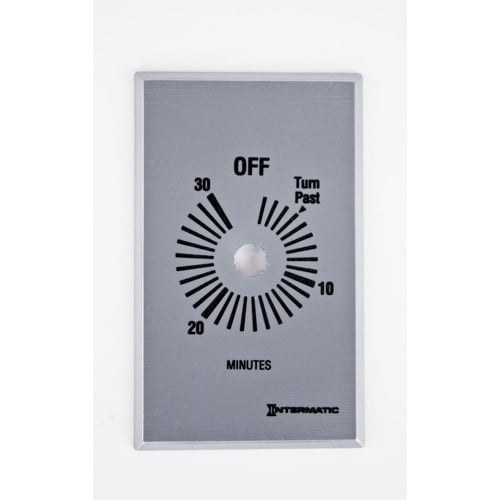 FF30MP 1/2/3-Phase Timer Plate, -40 to 155 deg F Operating Temperature, For Use With Commercial Series 30 min FF30M, FF330M and FF430M Series Spring-Wound Timer Without Hold, Metal, Silver