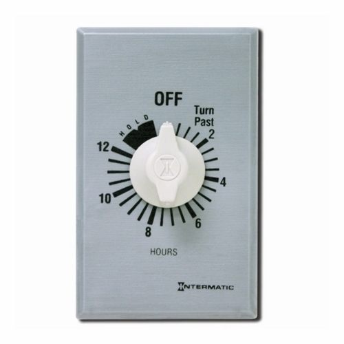 FF312HH Auto Off Commercial Mechanical Spring Wound Timer, 12 hr Setting, 125/257 V AC, 1 hp, 2 hp, 1CO 1 Form C SPDT Contact, 1 Pole