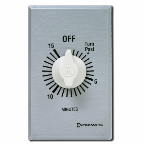 FF315M Auto Off Commercial Mechanical Spring Wound Timer, 15 min Setting, 125/257 V AC, 1 hp, 2 hp, 1CO 1 Form C SPDT Contact, 1 Pole