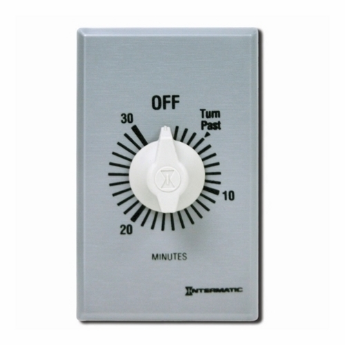 FF330M Auto Off Commercial Mechanical Spring Wound Timer, 30 min Setting, 125/257 V AC, 1 hp, 2 hp, 1CO 1 Form C SPDT Contact, 1 Pole