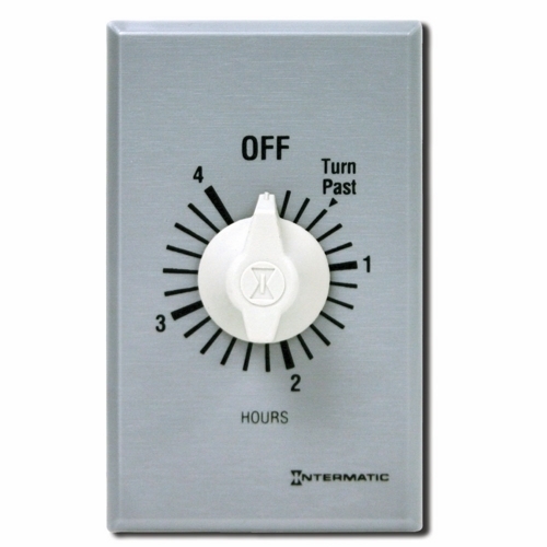 FF34H Auto Off Commercial Mechanical Spring Wound Timer, 4 hr Setting, 125/257 V AC, 1 hp, 2 hp, 1CO 1 Form C SPDT Contact, 1 Pole