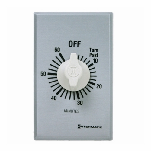 FF360M Auto Off Commercial Mechanical Spring Wound Timer, 60 min Setting, 125/257 V AC, 1 hp, 2 hp, 1CO 1 Form C SPDT Contact, 1 Pole