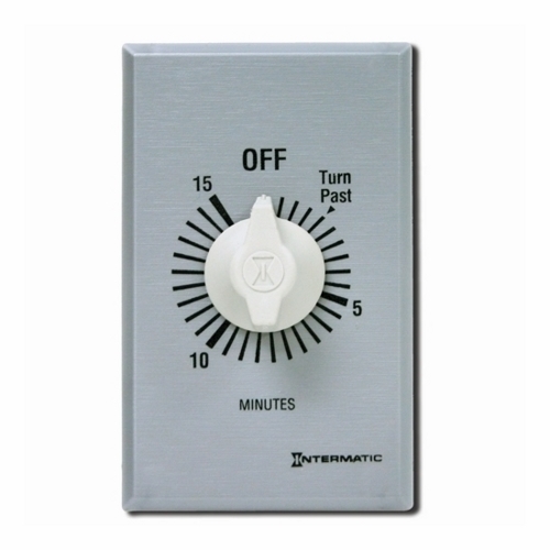 FF415M FF Series Auto Off Commercial Mechanical Spring Wound Timer, 15 min Setting, 125/257 V AC, 1 hp, 2 hp, 2NO 2 Form A DPST Contact, 2 Poles
