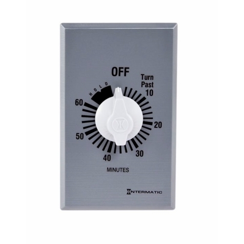 FF60MHC FF Series Auto Off Commercial Mechanical Spring Wound Timer, 60 min Setting, 125/257 V AC, 1 hp, 2 hp, 1NO 1 Form A SPST Contact, 1 Poles