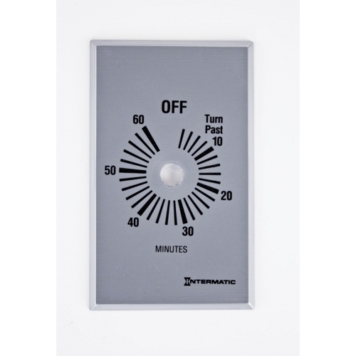 FF60MP Timer Plate, 1/2/3 Phase, -40 to 155 deg F, For Use With Commercial, FF60M, FF360M and FF460M Series 60 min Spring Wound Timer, Metal, Silver