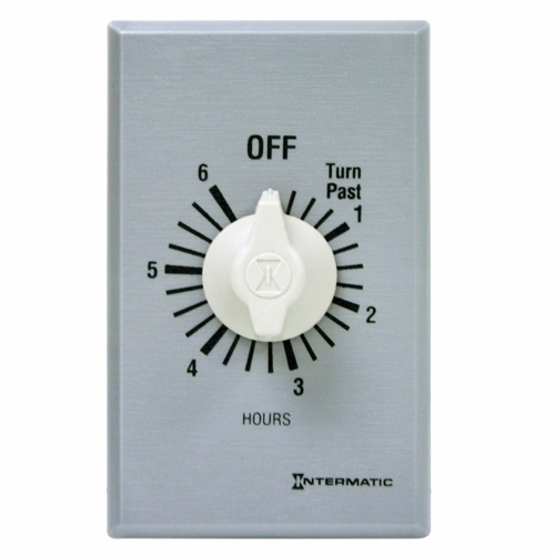 FF6H FF Series Auto Off Commercial Mechanical Spring Wound Timer, 6 hr Setting, 125/257 V AC, 1 hp, 2 hp, 1NO 1 Form A SPST Contact, 1 Poles